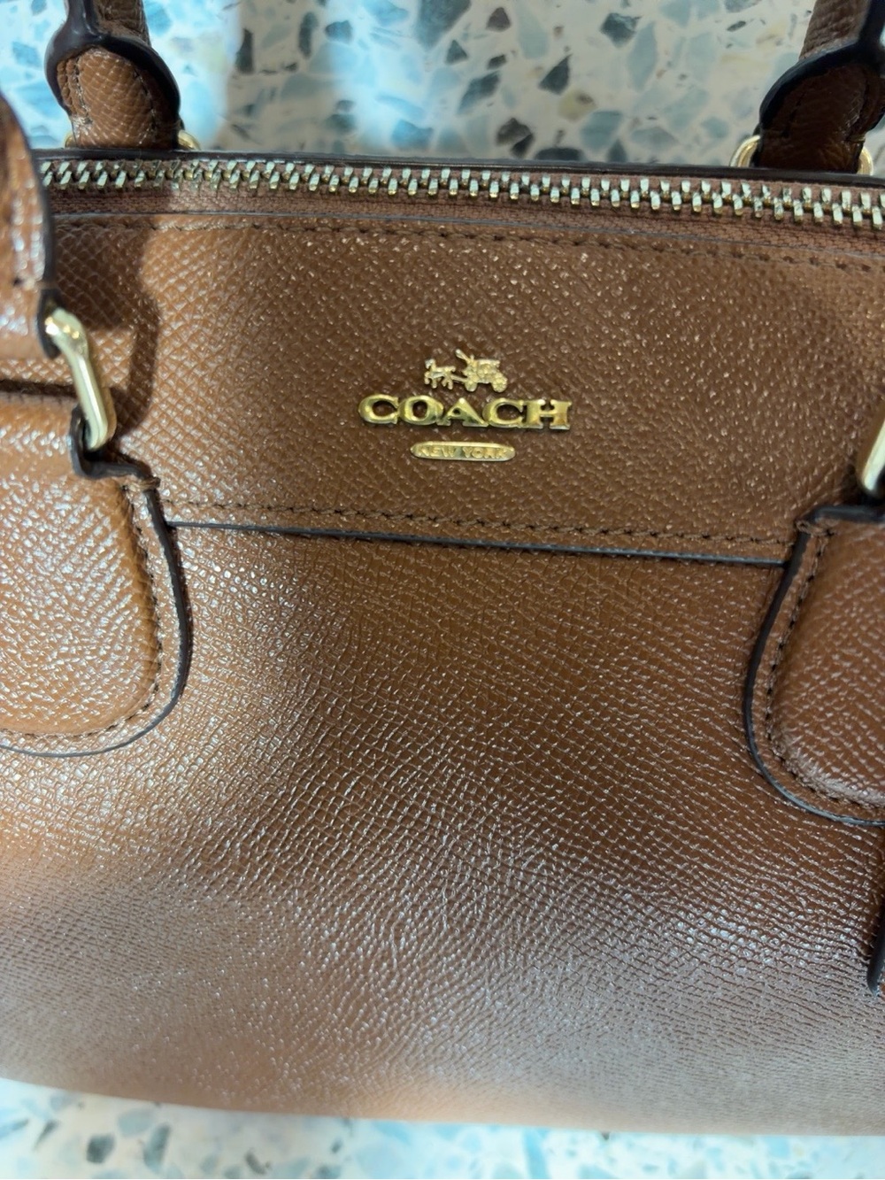 Coach F32202 Mini Bennett Satchel Saddle Brown Crossgrain Leather Bag Hangtag - Picture 3 of 7